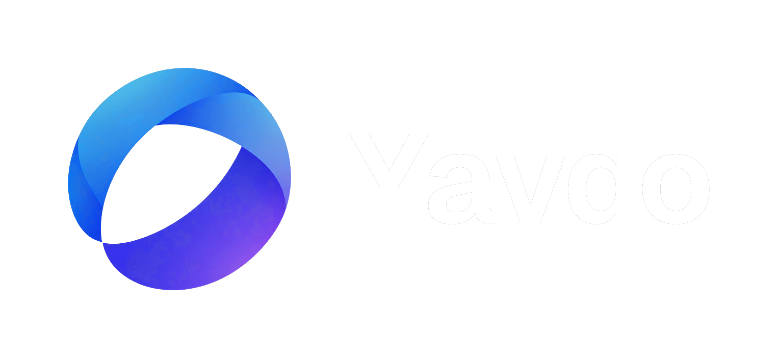 Yavqo logo, white